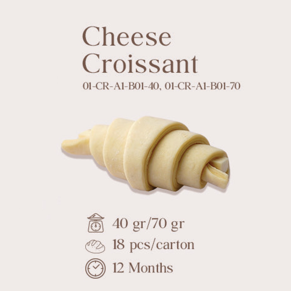 

CHEESE CROISSANT FROZEN DOUGH/READY-TO-BAKE