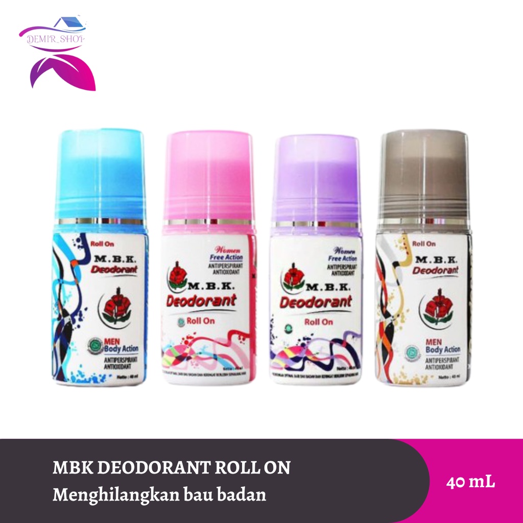 MBK Deodorant Roll On 40 mL / Atasi Bau Badan Bau Ketiak