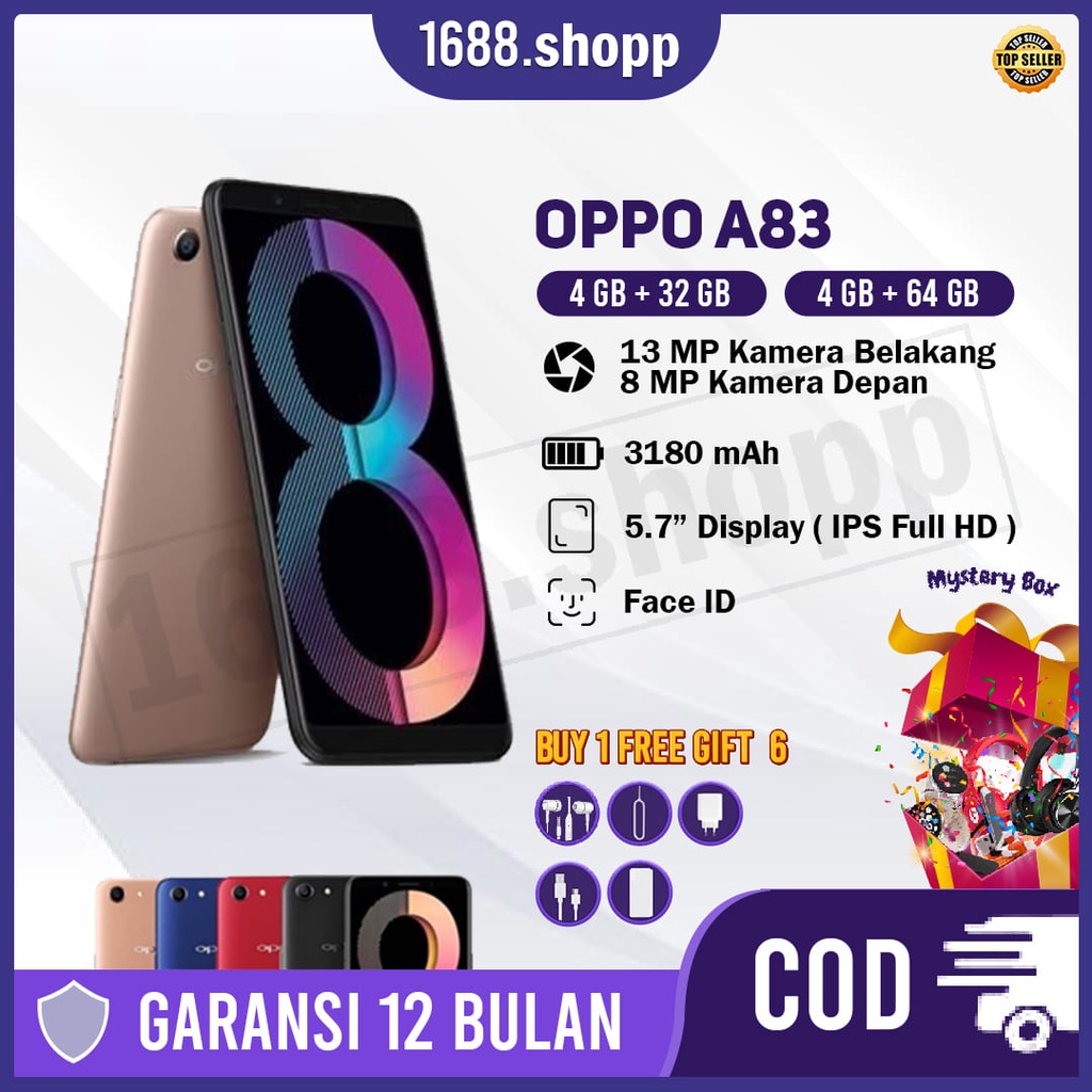 COD hp oppo A83 ram 4/64 4G LTE dual standby smartphone dual sim garansi 1 Tahun