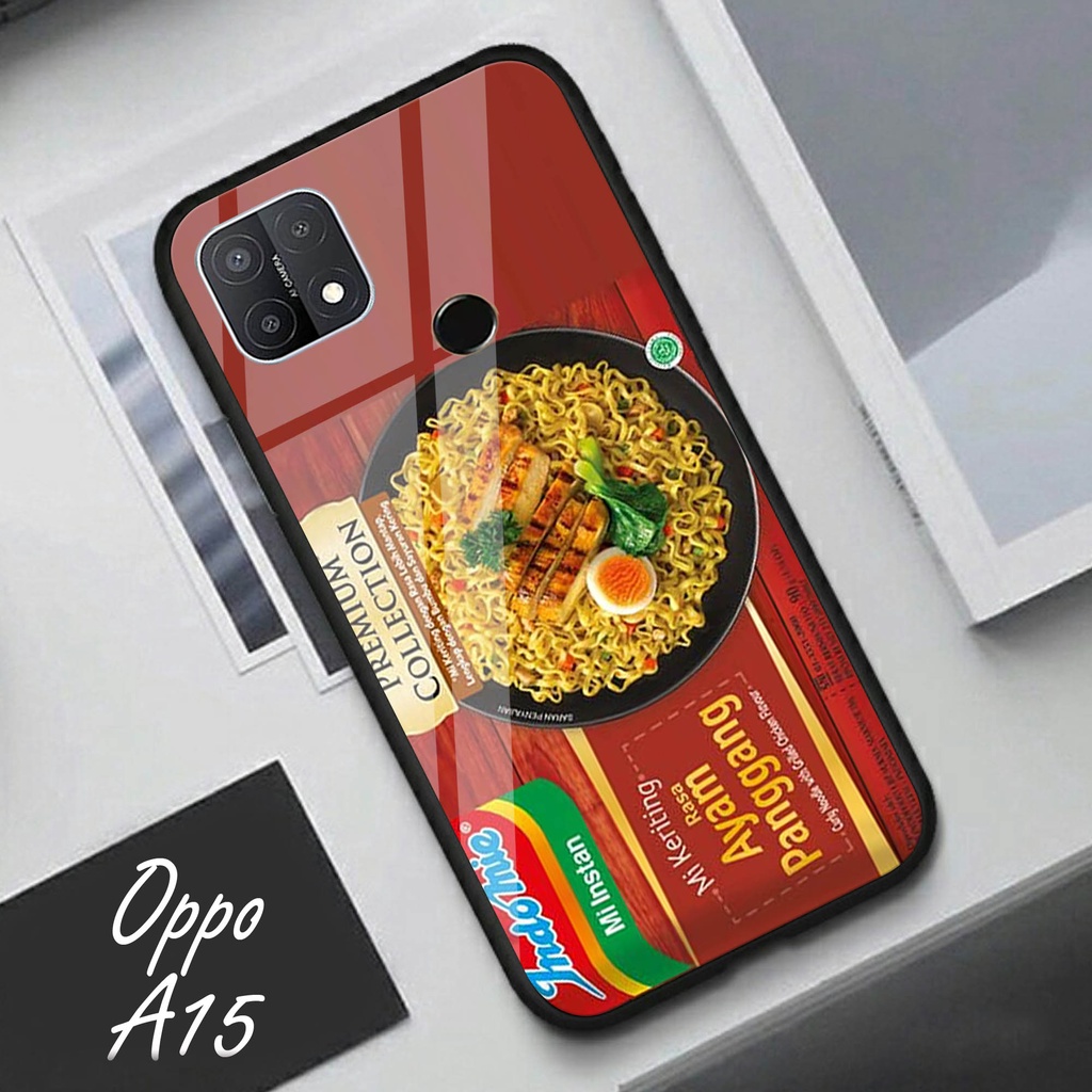 Softcase Glass Kaca OPPO A15 - Case Hp Pelindung Handphone OPPO A15 [A73].