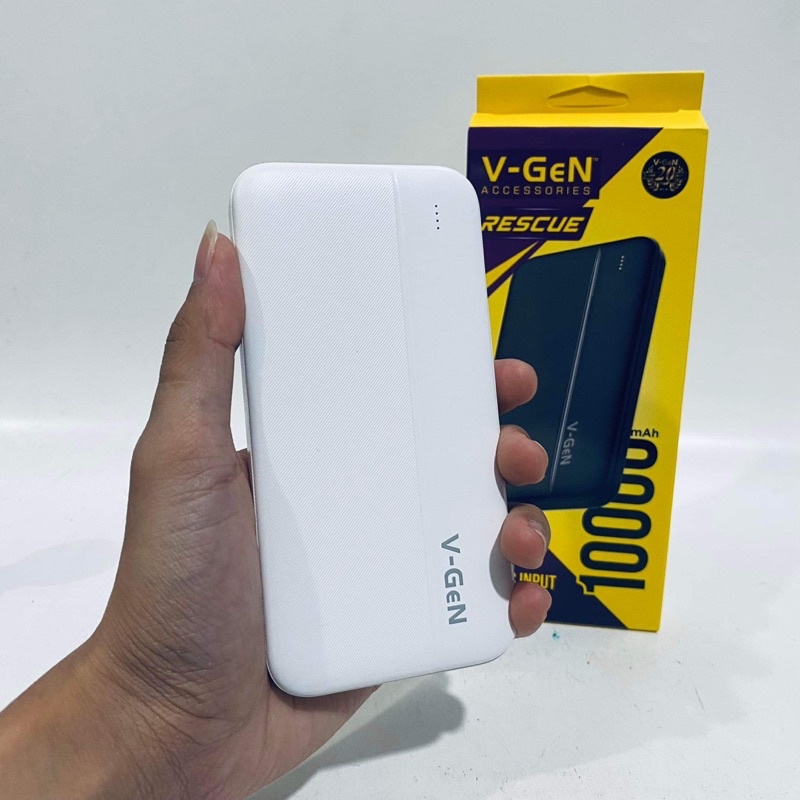 Powerbank V-Gen PB-V10K25 Powerbank 10.000Mah Support Type C Input Free Cable