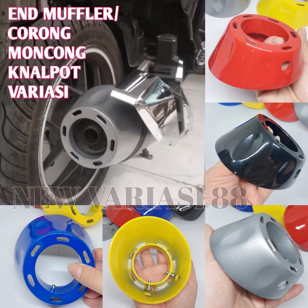 CORONG KNALPOT END MUFFLER ENDCUP MONCONG CORONG KNALPOT VARIO 125 150 PCX MIO SOUL MIO SMILE MIO J 