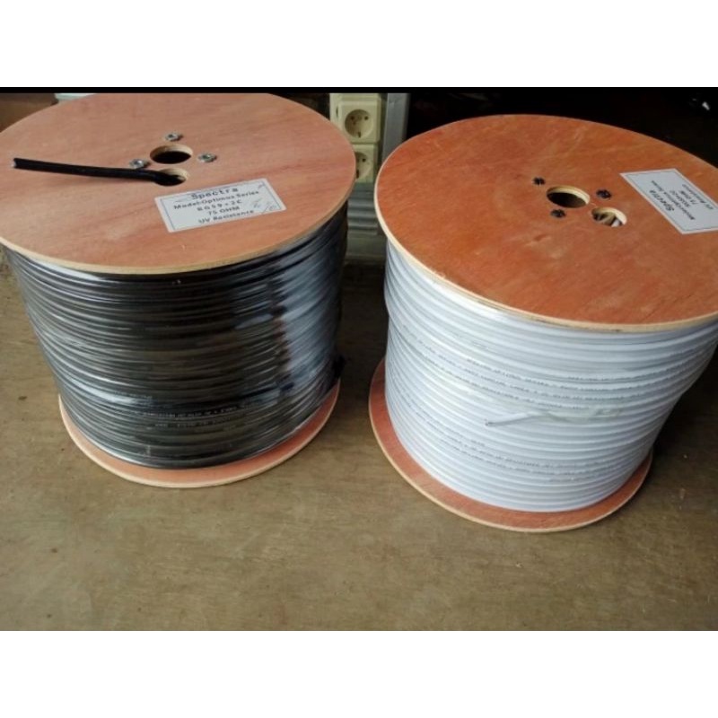 KABEL CCTV RG6 & RG59+2C COAXIAL CABLE PERMETER(HITAM - PUTIH)