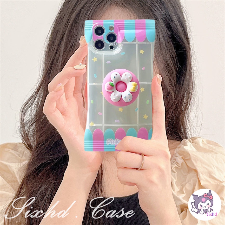 OPPO A78 A17 A57 A55 A54 A77s A16 A15 A76 A74 A17K A53 A33 A32 A31 A9 A5 A5s A3s A96 A95 A94 A93 A92 A77 A52 Reno 8T 8Z 7Z 6Z 5Z Cute Candy Doughnuts Candy Phone Case Soft Cover