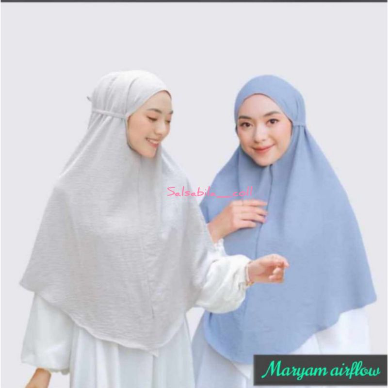 BERGO  CRINKLE  AIRFLOW (size L) / JILBAB CRINKLE AIR FLOW / KERUDUNG CRINKEL AIR FLOW  L