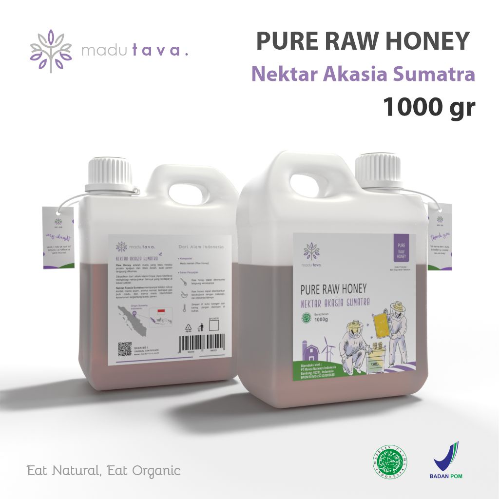 Madu Asli Murni 1kg Tava Grade A Nektar Akasia Sumatra 100% Alami Pure Natural Raw Honey