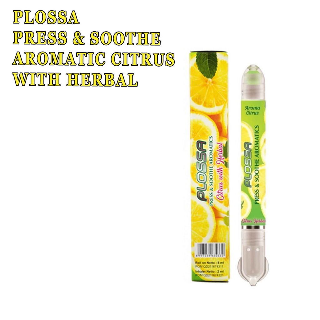 Plossa Roll On * Citrus With Herbal * Press &amp; Soothe Aromatics * Roll On