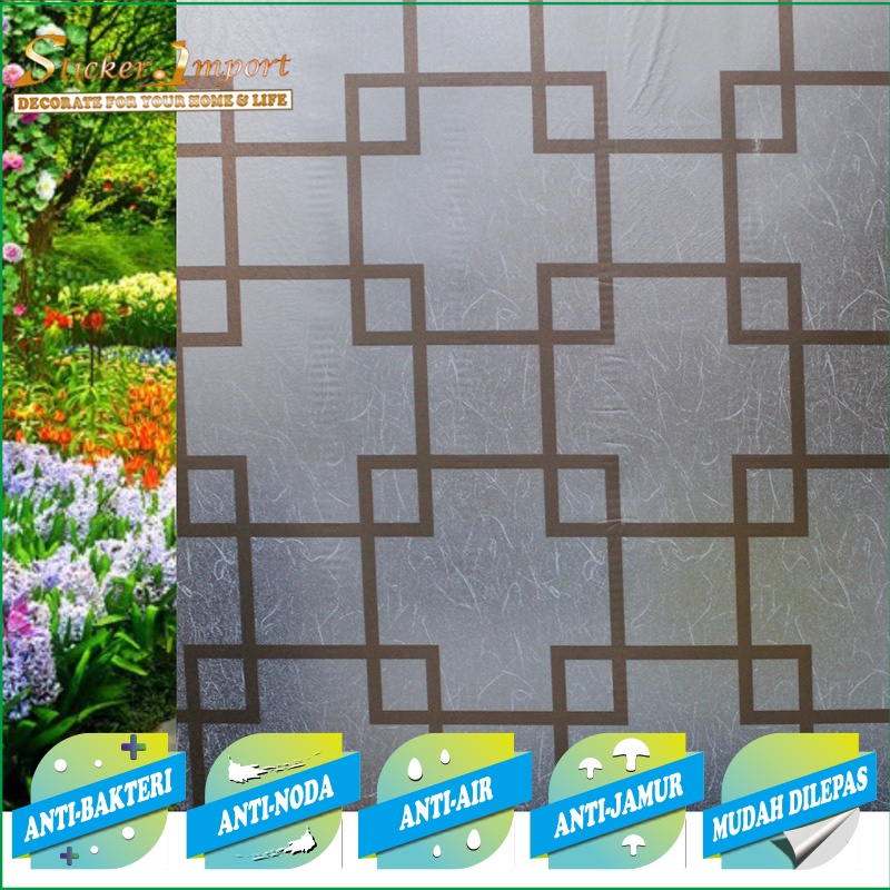 [Sticker.Import] Sticker Kaca Sunblast Jendela Kantor Kamar Mandi / Stiker Kaca Sundblast Batik / St