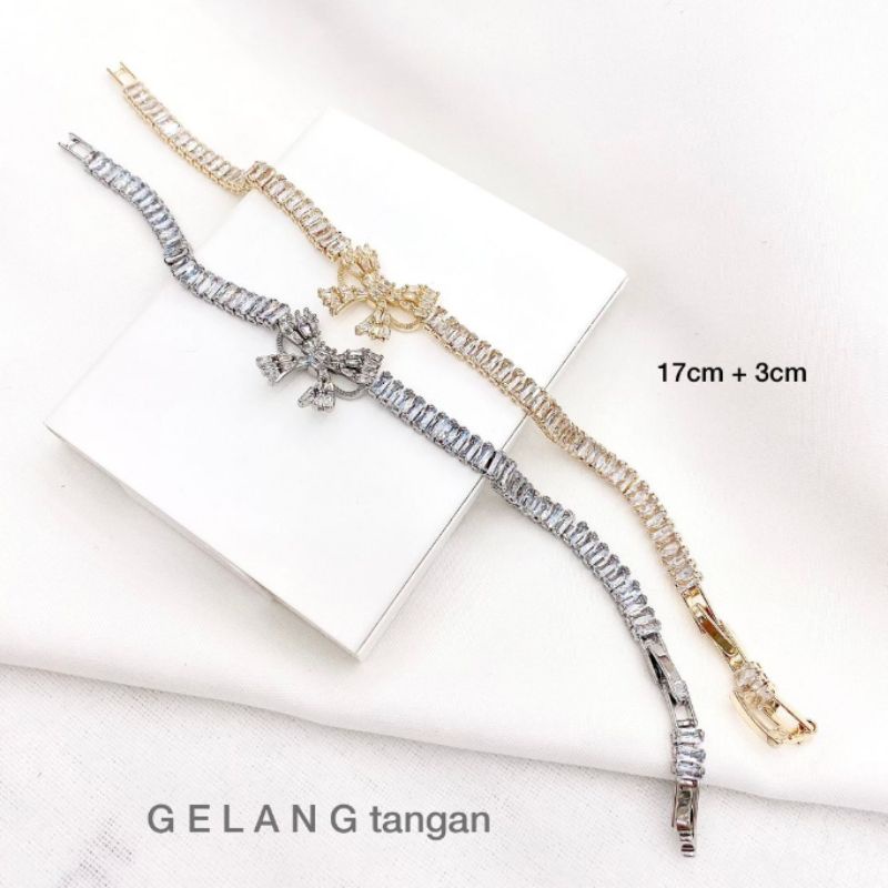 Gelang Titanium Asli kilau mirip emas asli Premium Quality Anti karat anti alergi Stainless steel ori mata kilau G030