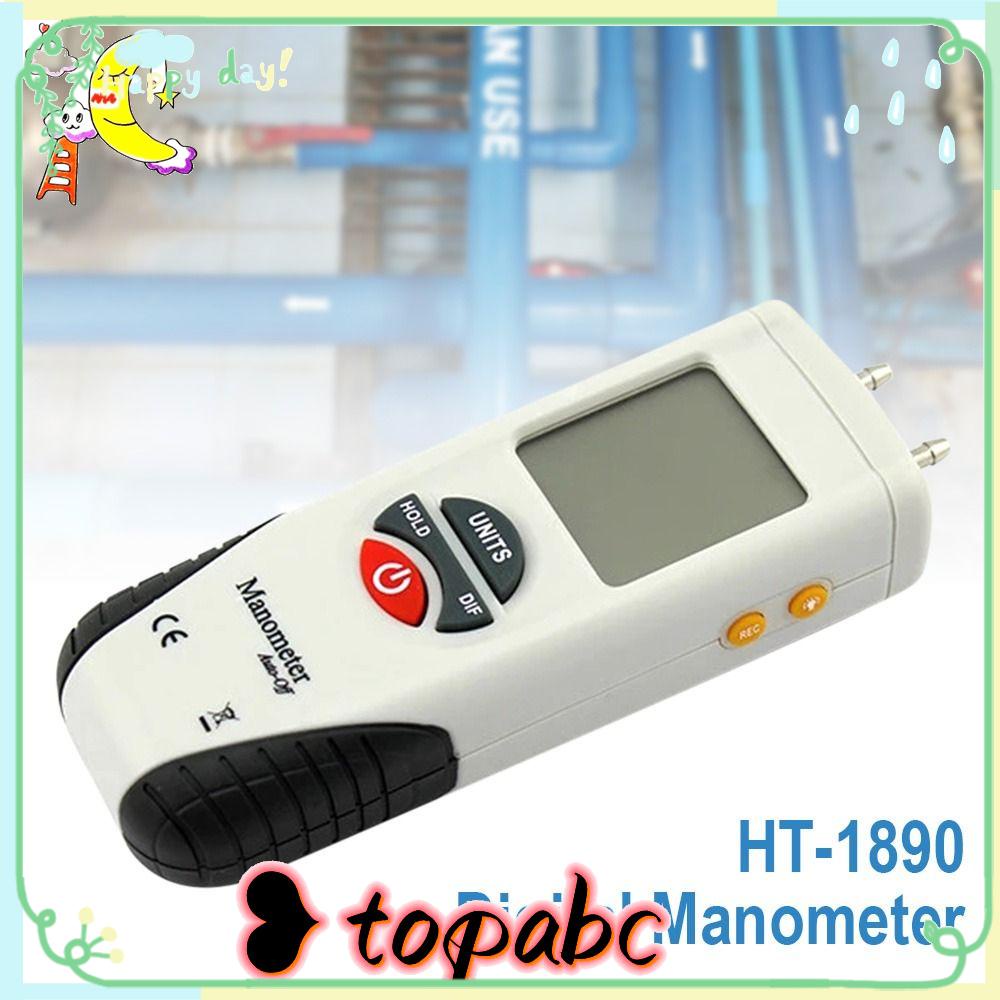 Manometer Digital TOP Profesional LCD Display Data Hold Pengukur Diferensial Tekanan Udara