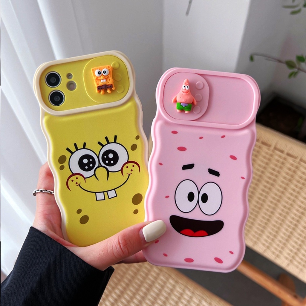 Lemirabelle Case Spongebob Patrick Star 3D Protector Camera For Iphone 14 13 12 11 Pro Plus Promax C
