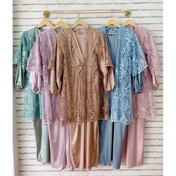 Shabby Set Dress 3 In 1 Ld 106/Dress Set Tille Bordir/Dress Tille Sage/Dress Bridesmaid/Dress Seragaman/Dress Prewedding