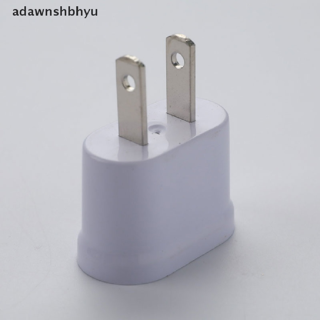 Adawnshbhyu Steker US Ke Plug EU Steker Bulat Dan Datar Colokan Konversi Ganda Serba Guna Converter Socket ID