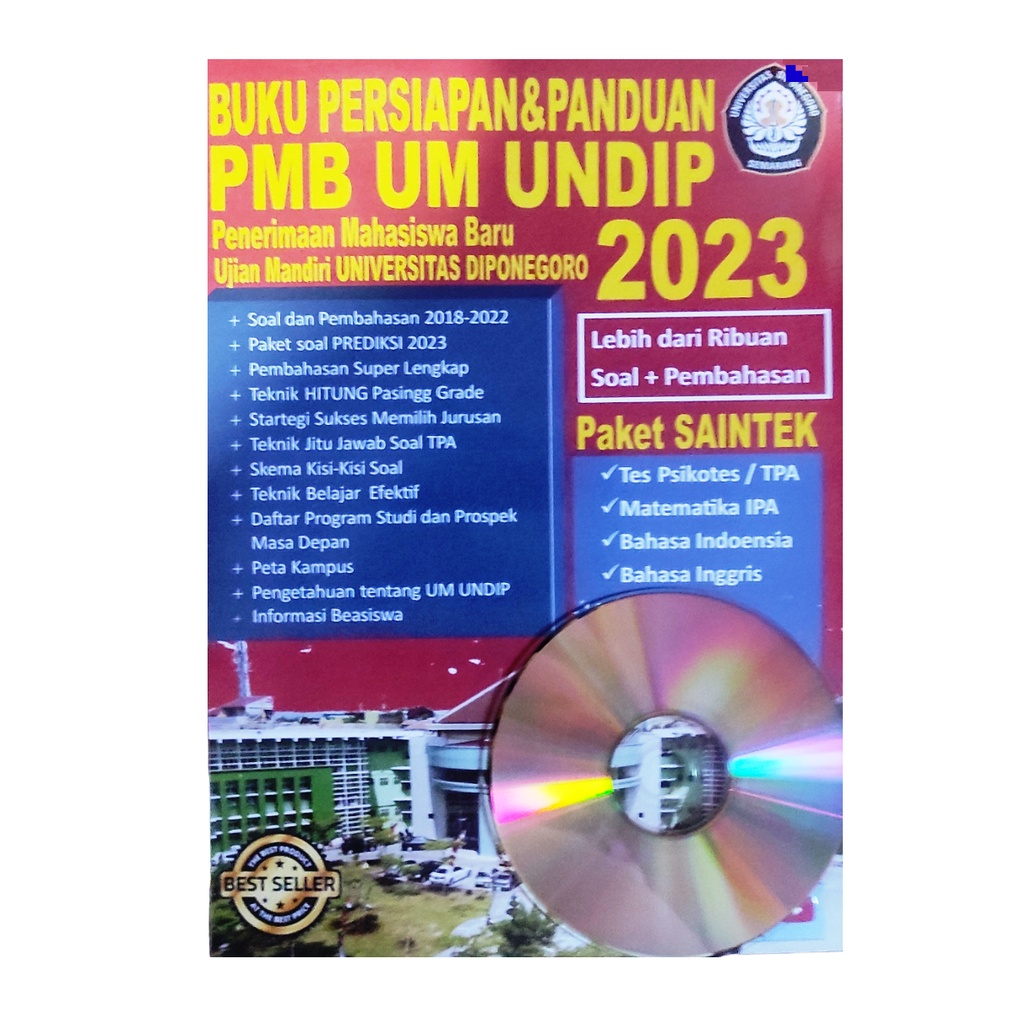 Buku Ujian Seleksi Mandiri PMB UM UNDIP 2023 Saintek