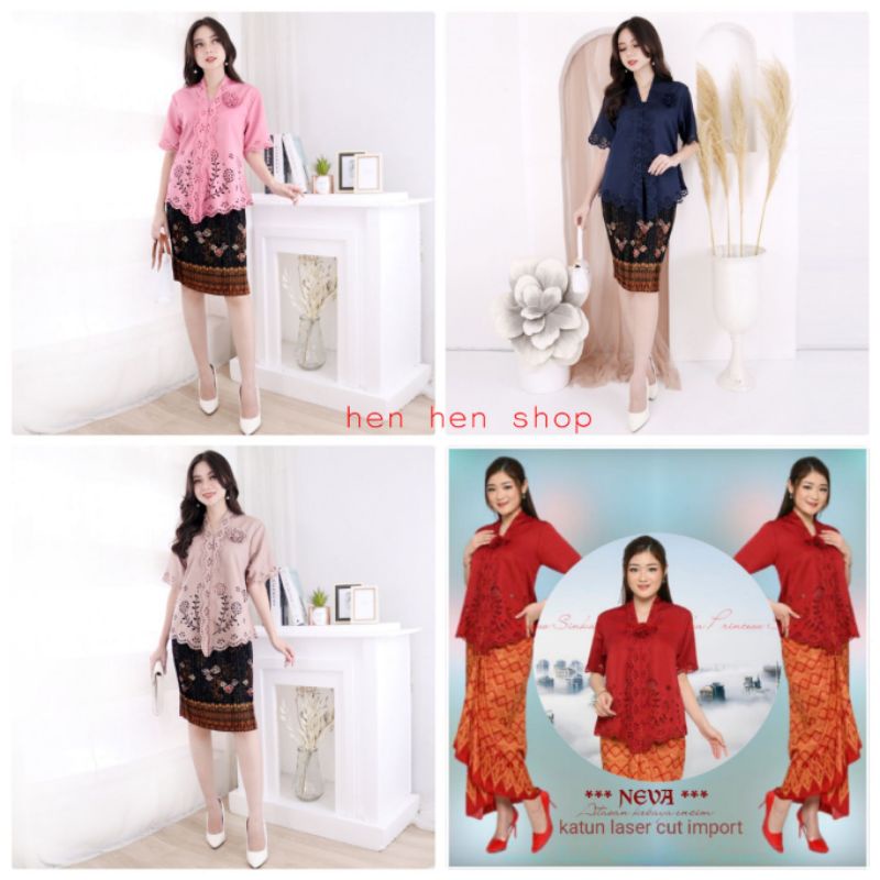 KEBAYA ATASAN ENCIM MODERN NEVA LENGAN PENDEK
