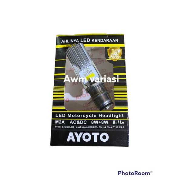 Lampu Depan Led Motor AYOTO M2A H6 AC/DC All Motor Matic / Bebek