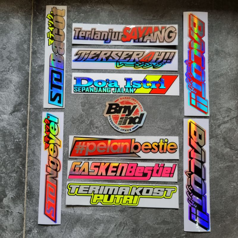 STICKER Stiker STD NGEYEL PELAN BESTIE DOA ISTRI SEPANJANG JALAN Cutting