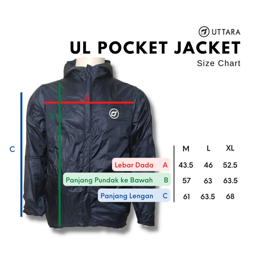 Jaket Ultralight Folding Pocket Uttara