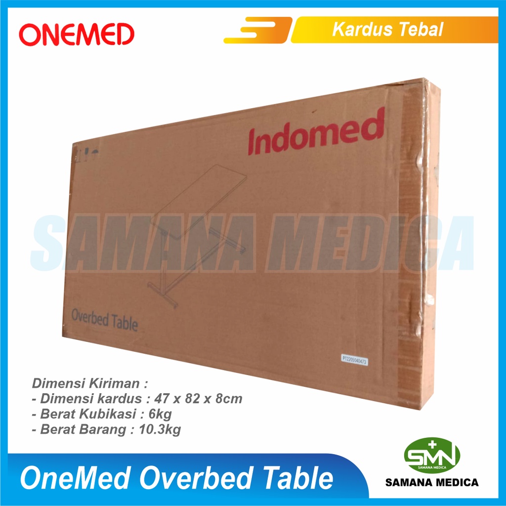 Overbed Table Rumah Sakit Indomed Merk ONEMED Bahan Rangka Besi KUAT MURAH