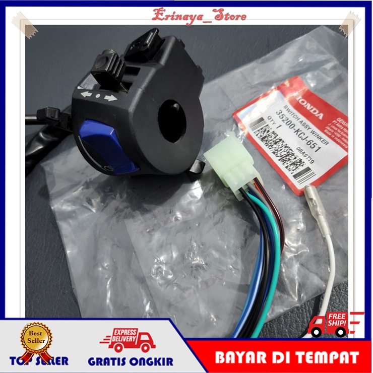 ORIGINAL AHM Sakelar Saklar Switch Kiri Holder Tombol Motor Honda Tiger Lama Tiger Revo New KCJ Orig