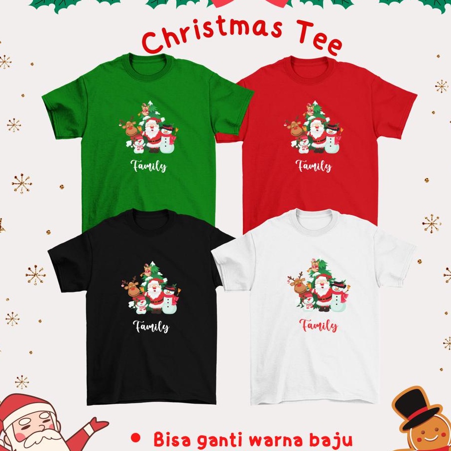 BAJU KAOS NATAL COUPLE KELUARGA ACARA CHRISTMAS ANAK DEWASA