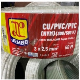 Kabel Listrik / Kabel Jembo NYM 3x2.5mm / Kabel Listrik NYM JEMBO 3x2,5mm Per Meter
