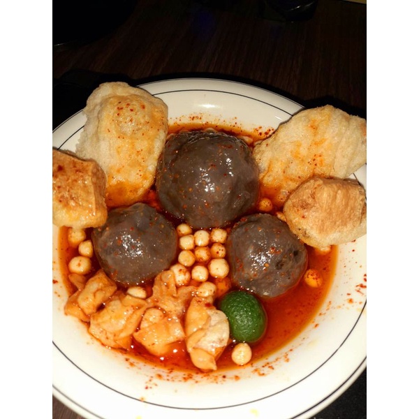 

baso aci tulang rangu sapi gurih pedas paket 5 bungkus isi baso jumbo 3 butir sudah komplit bumbu toping dll harga riseller