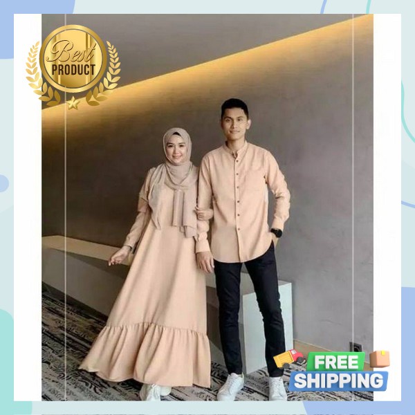 Pakaian Cupel Lebaran 2023 Baju Pasangan Kekinian Stelan Setelan Couple Muslim Bestseller Bsju Pasan