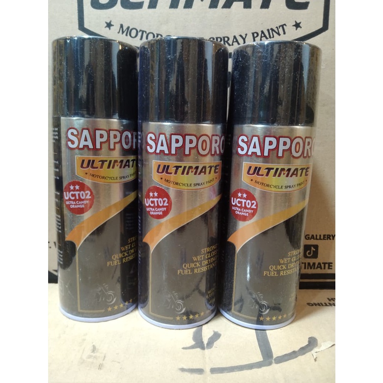 cat spray pilok pilox cat semprot sapporo ultimate saporo UCT02 ultra candy orange 400ml