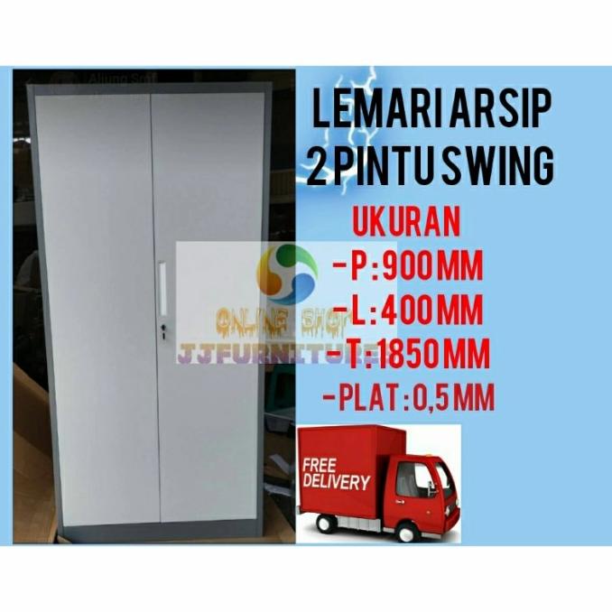 

lemari arsip filling cabinet besi 2 pintu swing plat
