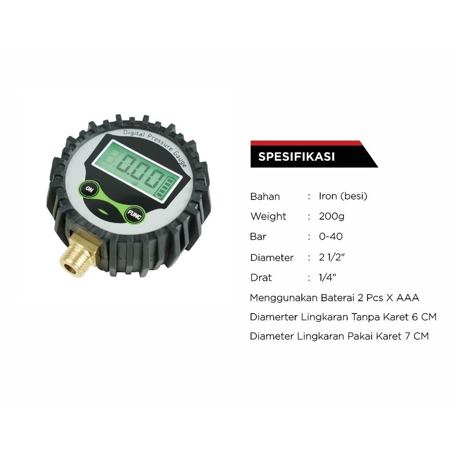 Digital Pressure Gauge 40 BAR