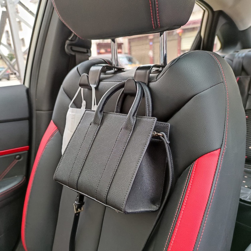 2pcs Kait Plastik Punggung Kursi Mobil Tahan Lama/Holder Penyimpanan Dudukan Headrest Otomatis Untuk Tas Belanja Handbag