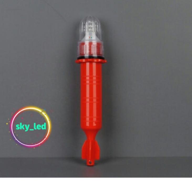 Pasti Irit 5LED/15LED 1WARNA / 3 WARNA Lampu Kode Torpedo - Lampu Sinyal Nelayan 2 BATERAI / 1BATERA