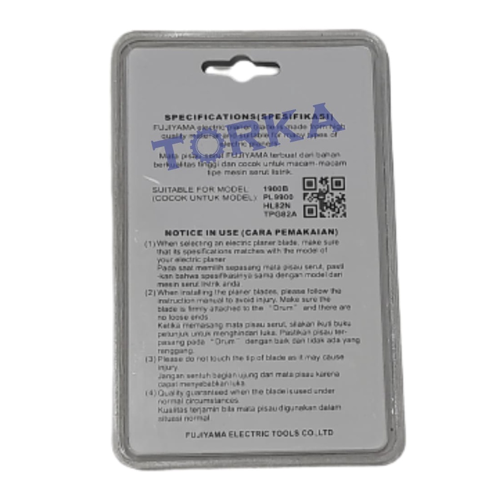 Planer Blade FUJIYAMA TCT / Pisau Sugu / Torka