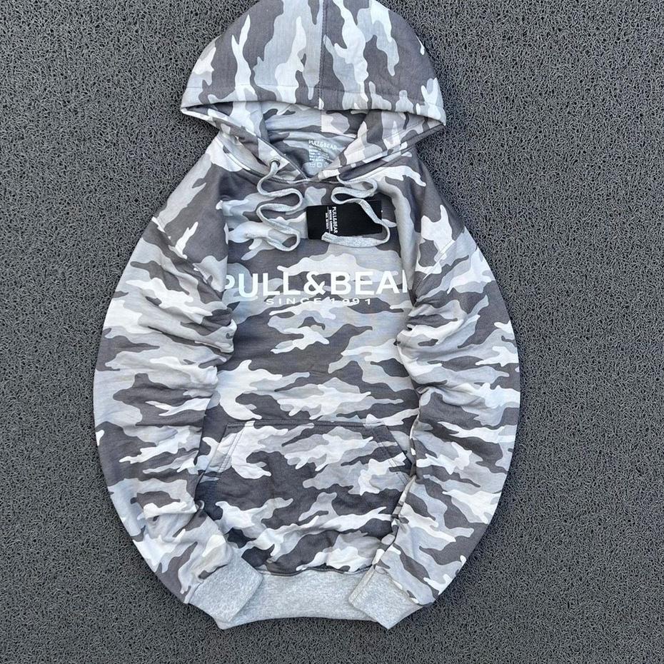 Terlaris FREE PAPER BAG JAKET HOODIE PULL & BEAR LORENG CAMO IMPORT / SWEATER PULL AND BEAR FULL LEB