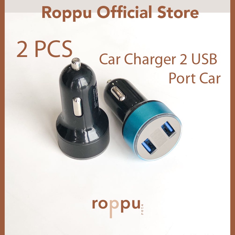 (2 pcs ) Roppu Car Charger, 2 USB Smart Port Car Charger Adapter for Phone,iPad,and Tablet Universal