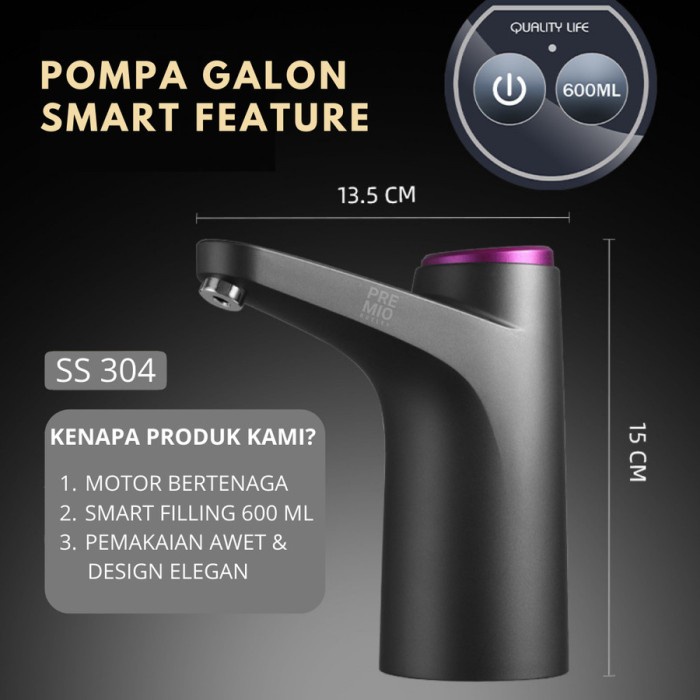 Tap Smart Pompa Galon Electric Dispenser Air Minum Water Pump Elektrik