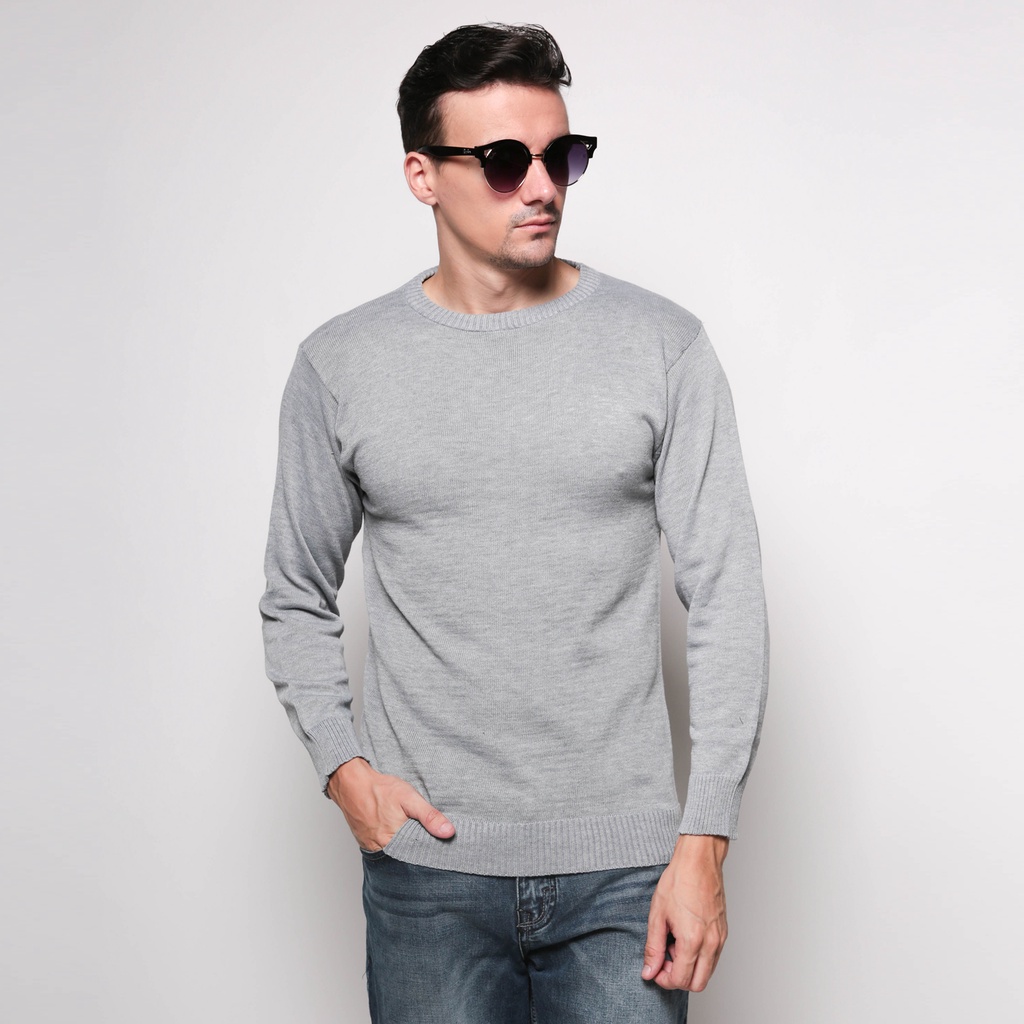 Sweater Pria Casual Rajut Abu – SWE 871