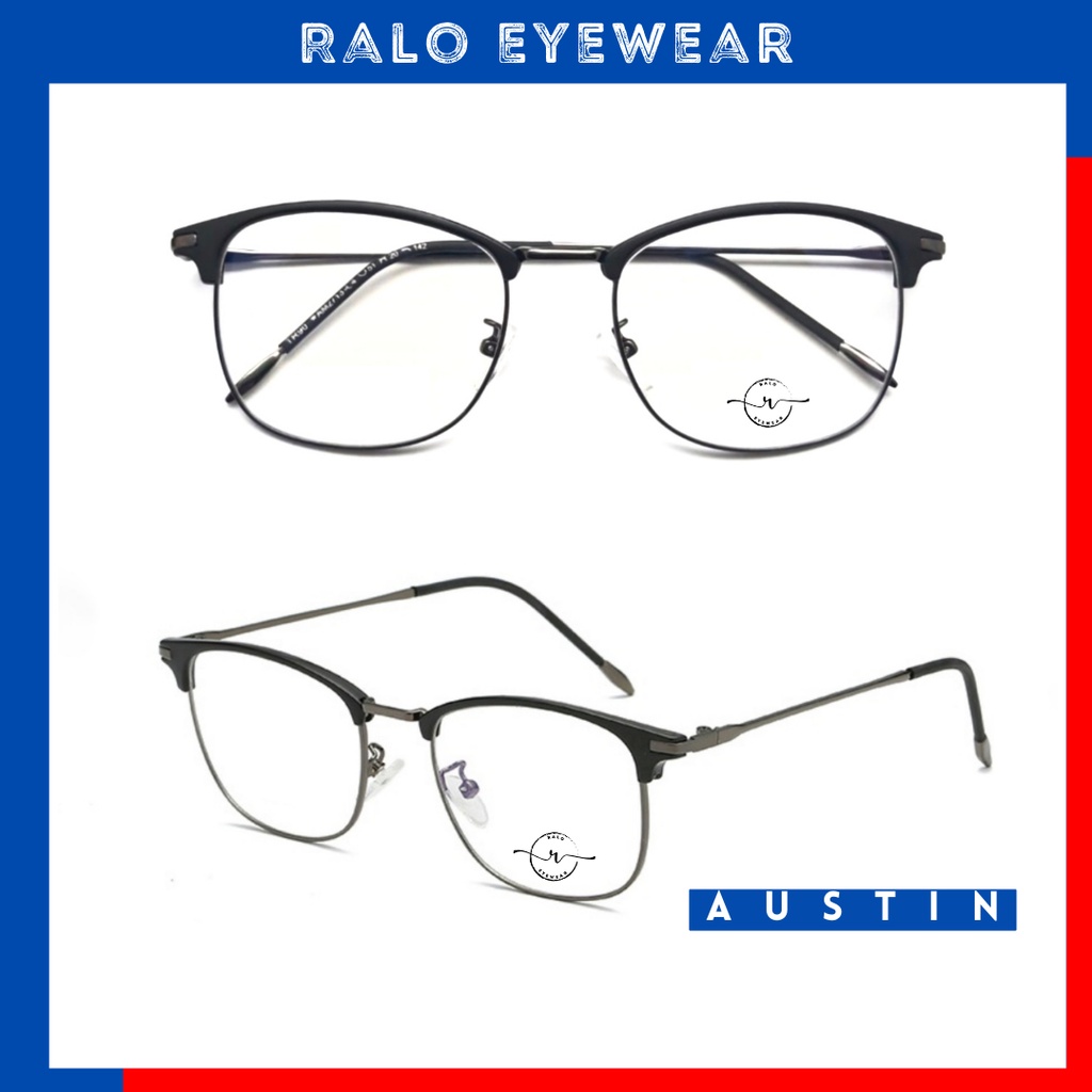 Kacamata AUSTIN frame clubmaster pria wanita - 2713