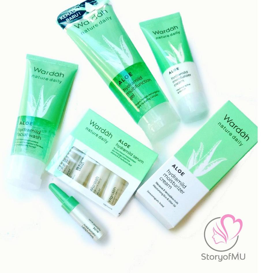 Hot Sale--WARDAH Nature Daily Aloe Vera Hydramild SERIES Facial Wash / Multifunction Gel / Moisturiz