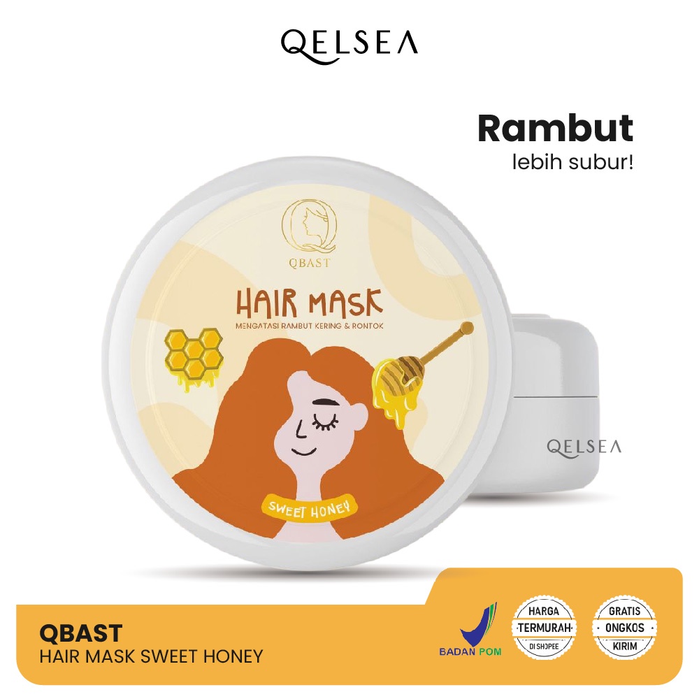 Hair Mask SWEET HONEY 250 gr Masker Rambut QBAST MADU