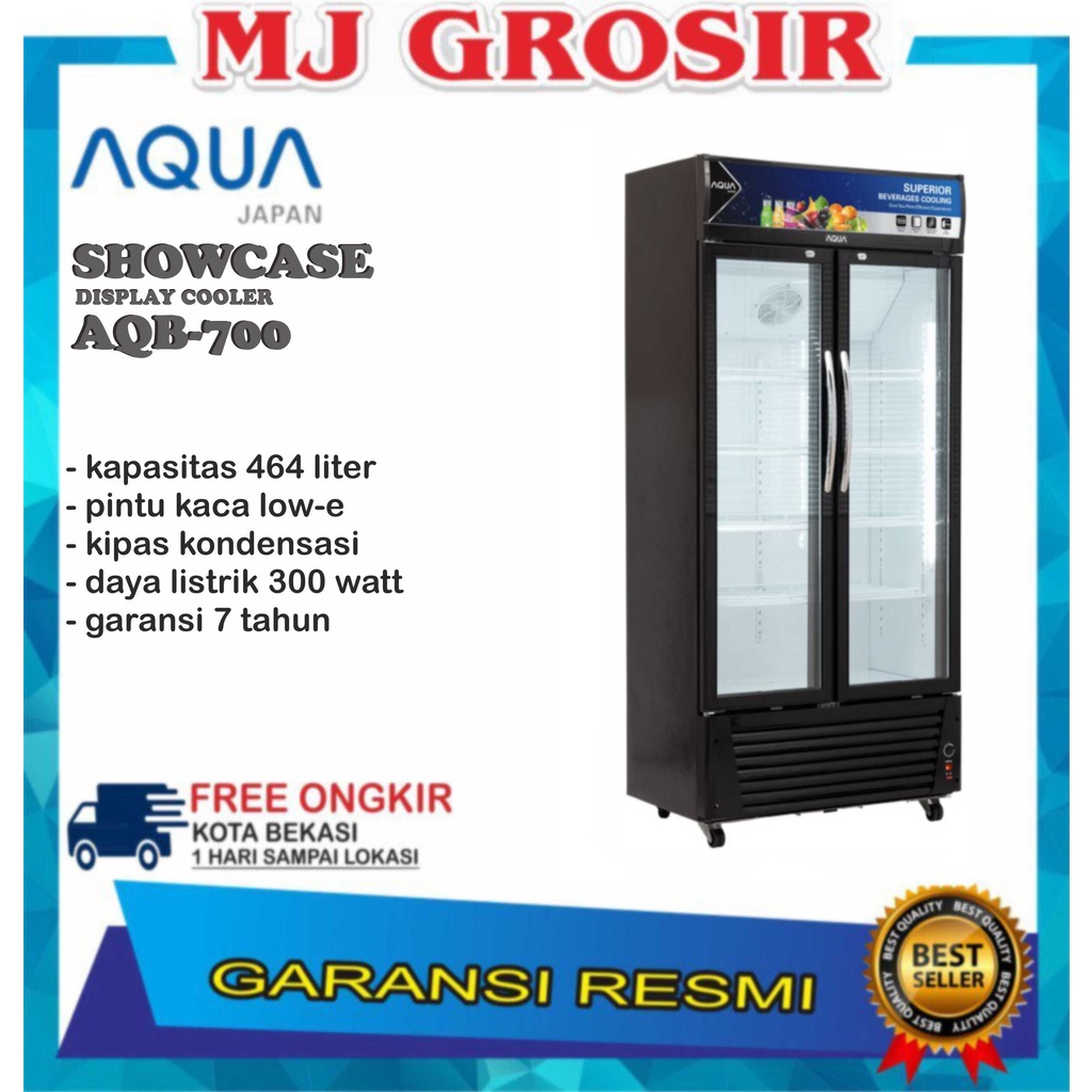 SHOWCASE AQUA JAPAN AQB 700 DISPLAY COOLER PENDINGIN MINUMAN