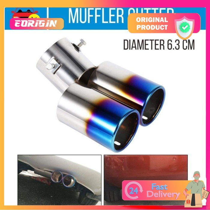 Muffler Cutter Knalpot Mobil Double Pipe