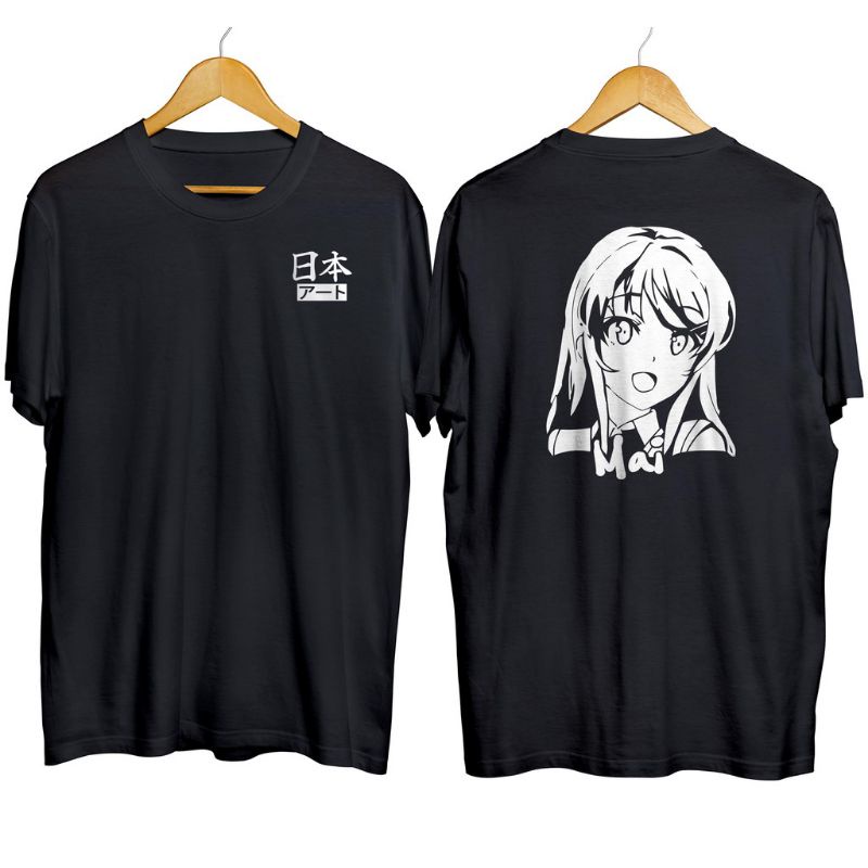 Kaos SAKURAJIMA MAI SEISHUN BUTA YAROU Tshirt Anime Jepang Lengan Pendek Premium Pria & Wanita