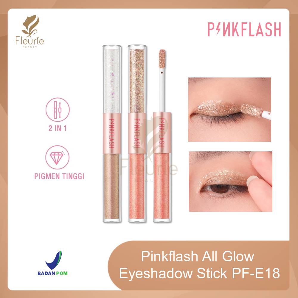 PINKFLASH All Glow Eyeshadow Stick - Pinkflash Liquid Eyeshadow Waterproof Original BPOM