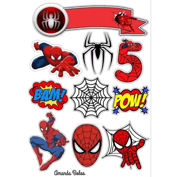 TOPPER SPIDERMAN + ANGKA BISA REQUEST