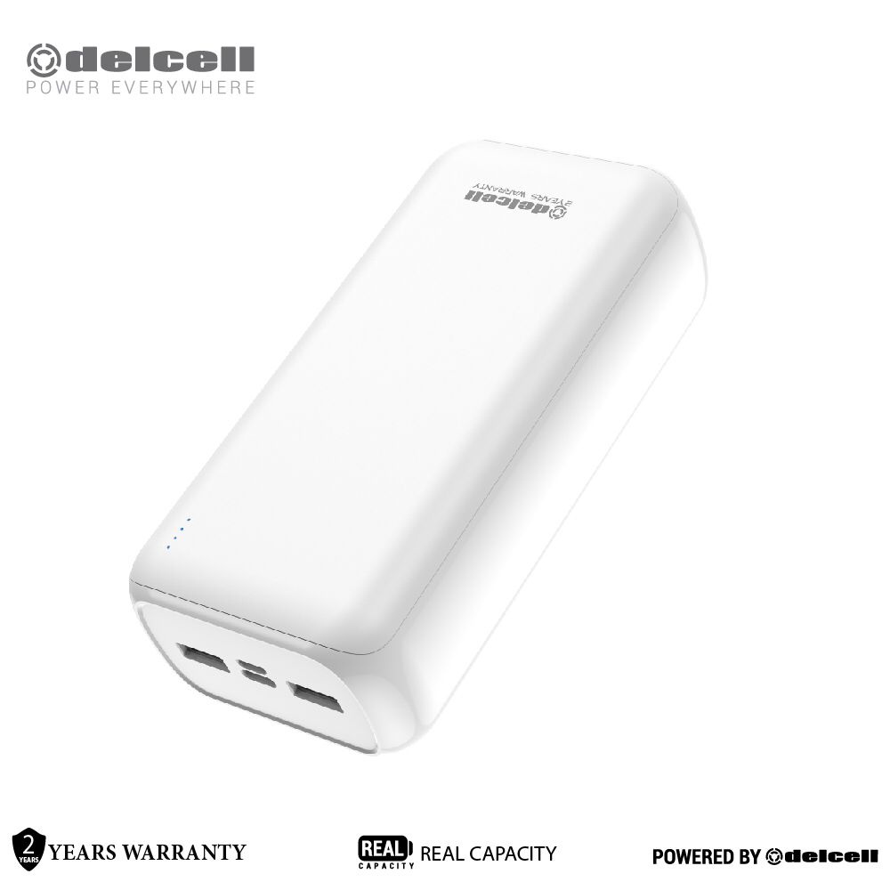 Power Bank Delcell CUBE PowerBank 31000mAh 2A Dual input Port Type C &amp; Micro USB