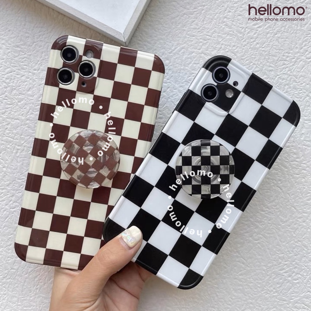 Griptok Transparan Socket Phone Holder Motif Kotak Stand Hp Universal