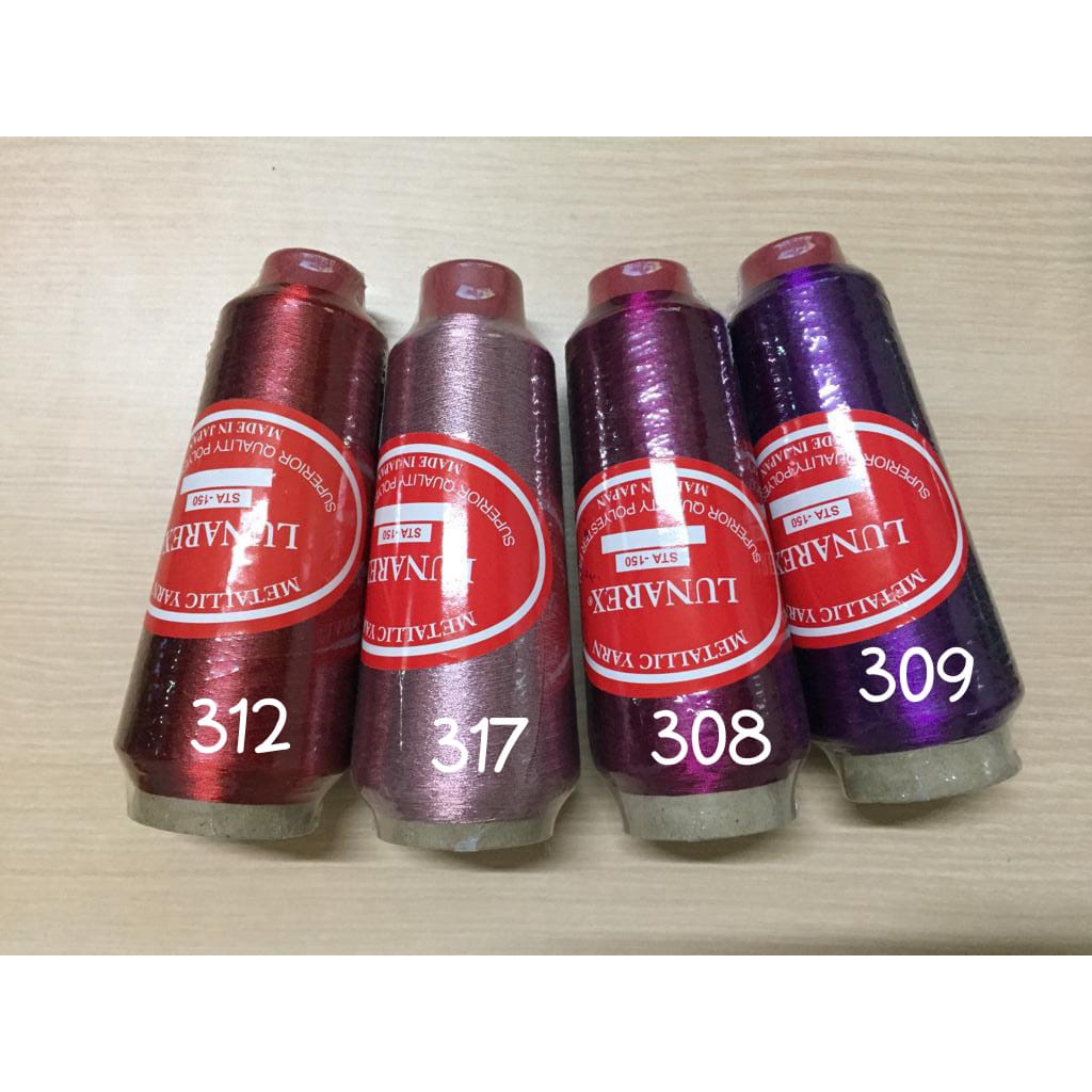 (MERK) Benang Bordir Metalik Polyester Merk Lunarex / Benang Lunarex / Benang Warna Lunarex / Benang