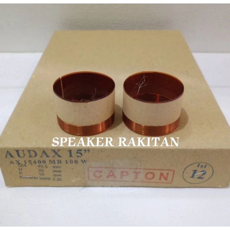 Spul sepul spool voice coil speaker AUDAX 15 inch AX-15400 MB 100W .2pcs